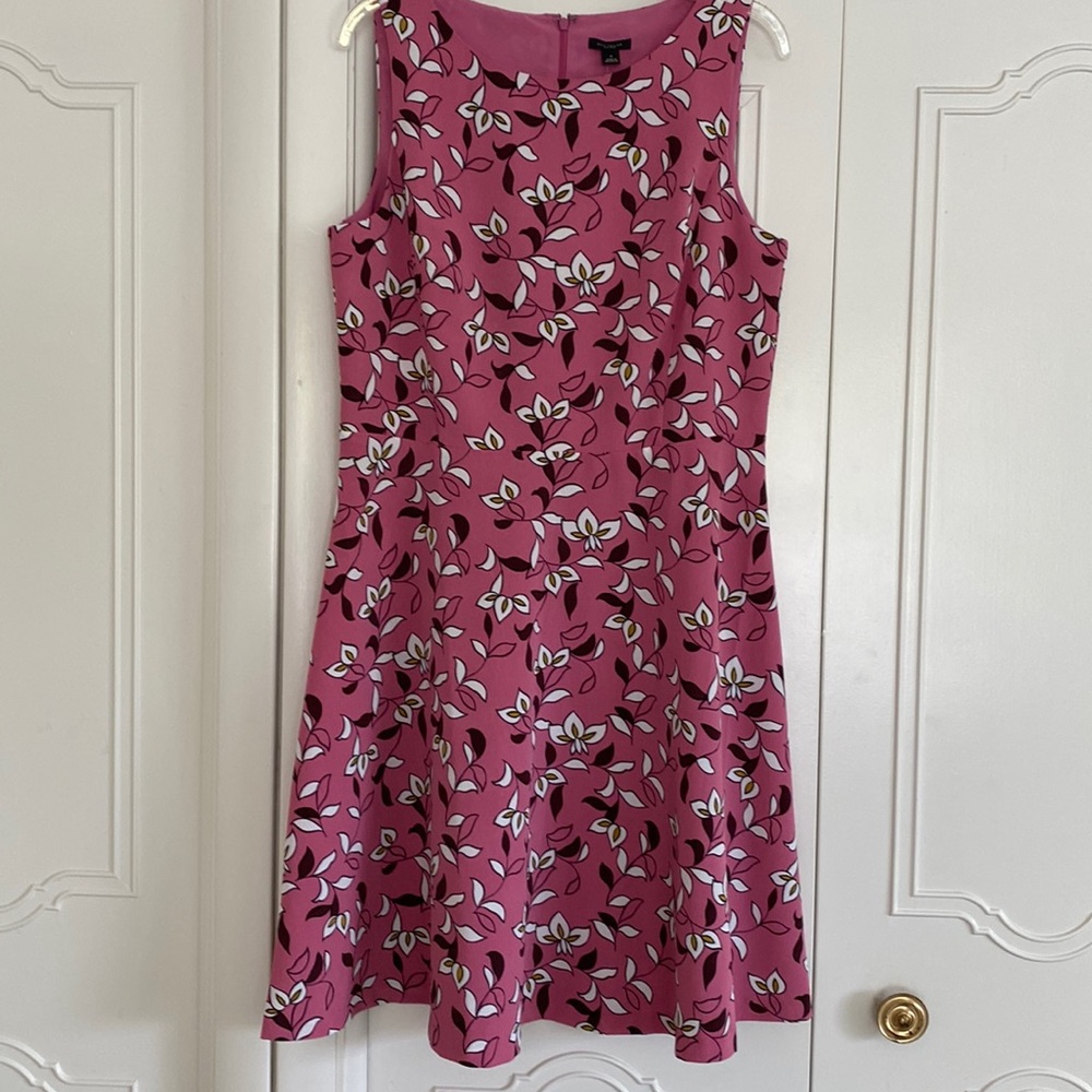 Ann Taylor sleeveless pink print dress NWT